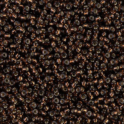 Miyuki 11 Round Seed Bead, 11-29, Silver Lined Root Beer