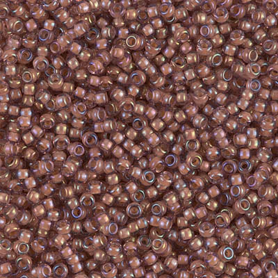 Miyuki 11 Round Seed Bead, 11-337, Lined Cinnamon Luster, 13 grams