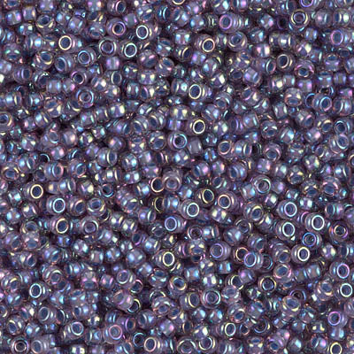 Miyuki 11 Round Seed Bead, 11-360, Lined Light Amethyst AB, 13 grams
