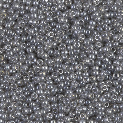 Miyuki 11 Round Seed Bead, 11-368, Silver Gray Luster, 13 grams