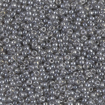 Miyuki 11 Round Seed Bead, 11-368, Silver Gray Luster, 13 grams