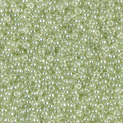 Miyuki 11 Round Seed Bead, 11-371, Pale Moss Green Luster, 13 grams