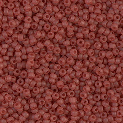 Miyuki 11 Round Seed Bead, 11-372, Semi Frosted Berry, 13 grams