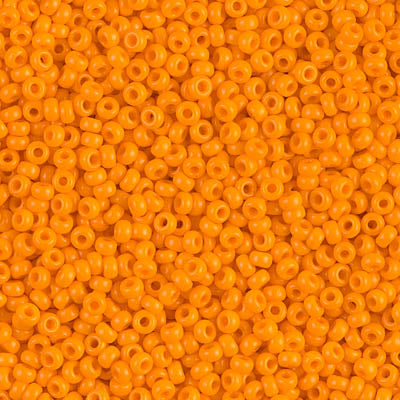 Miyuki 11 Round Seed Bead, 11-406L, Opaque Light Orange, 13 grams