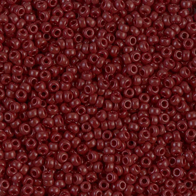 Miyuki 11 Round Seed Bead, 11-419, Opaque Red Brown, 13 grams