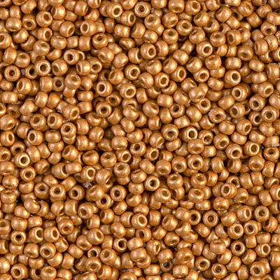 Miyuki 11 Round Seed Bead, 11-4203F, Duracoat Galvanized Matte Yellow Gold, 13 grams