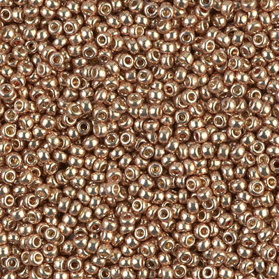 Miyuki 11 Round Seed Bead, 11-4204, Duracoat Galvanized Champagne, 13 grams