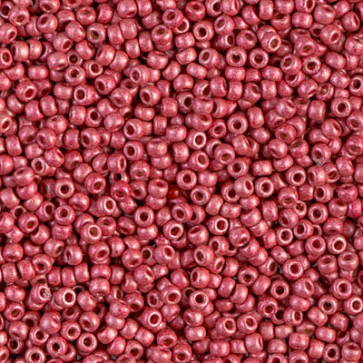 Miyuki 11 Round Seed Bead, 11-4211F, Duracoat Galvanized Matte Light Cranberry, 13 grams