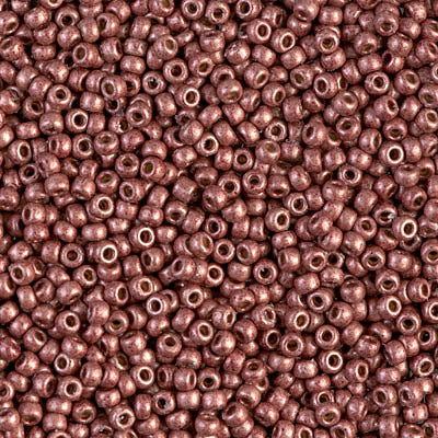 Miyuki 11 Round Seed Bead, 11-4212F, Duracoat Galvanized Matte Dark Berry, 13 grams