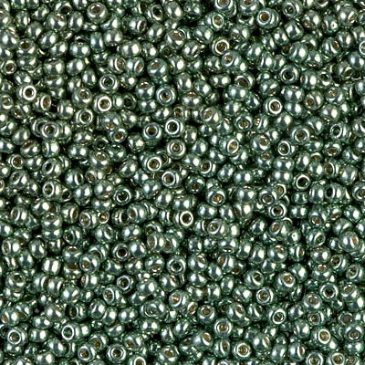 Miyuki 11 Round Seed Bead, 11-4215, Duracoat Galvanized Sea Green, 13 grams