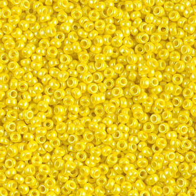 Miyuki 11 Round Seed Bead,11-0422, Opaque Yellow Luster, 13 grams