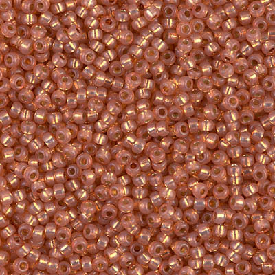 Miyuki 11 Round Seed Bead, 11-4233, Duracoat Silver Lined Dyed Rose Gold, 13 grams