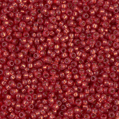 Miyuki 11 Round Seed Bead, 11-4234, Duracoat Silver Lined Dyed Watermelon, 13 grams