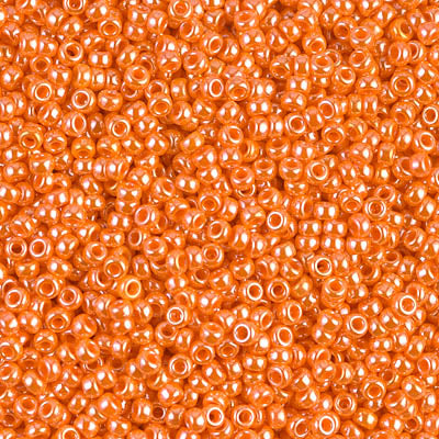 Miyuki 11 Round Seed Bead,11-0423, Opaque Light Orange Luster, 13 grams