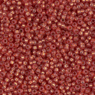 Miyuki 11 Round Seed Bead, 11-4244, Duracoat Silver Lined Dyed Persimmon, 13 grams