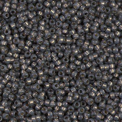 Miyuki 11 Round Seed Bead, 11-4251, Duracoat Silver Lined Dyed Smoke Gray, 13 grams