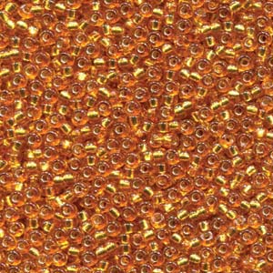 Miyuki 11 Round Seed Bead, 11-4261, Duracoat Silver Lined Dyed Yellow Gold, 13 grams