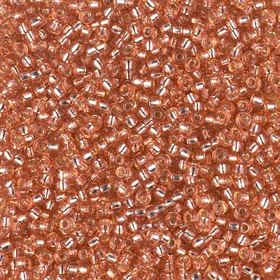 Miyuki 11 Round Seed Bead, 11-4262, Duracoat Silver Lined Dyed Rose Copper, 13 grams