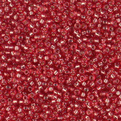 Miyuki 11 Round Seed Bead, 11-4265, Duracoat Silver Lined Dyed Light Watermelon, 13 grams