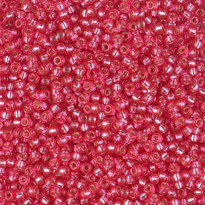 Miyuki 11 Round Seed Bead, 11-4266, Duracoat Silverlined Dyed Hibiscus, 13 grams