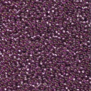 Miyuki 11 Round Seed Bead, 11-4279, Duracoat Silver Lined Dyed Lilac, 13 grams