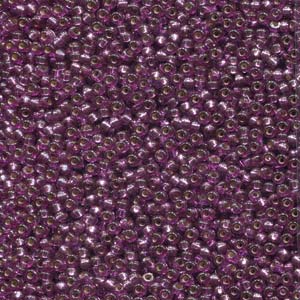 Miyuki 11 Round Seed Bead, 11-4279, Duracoat Silver Lined Dyed Lilac, 13 grams