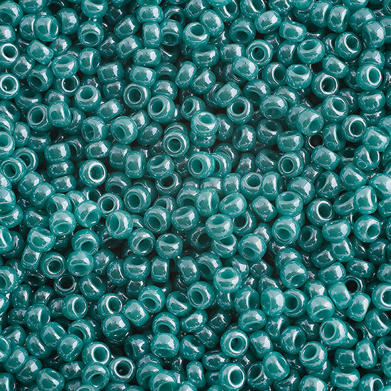 Miyuki 11 Round Seed Bead, 11-435, Opaque Teal Luster, 13 grams