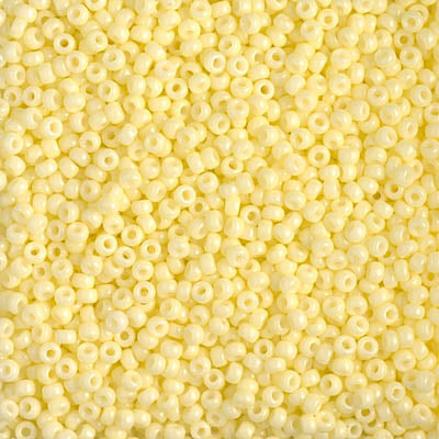 Miyuki 11 Round Seed Bead,11-4451, Duracoat Dyed Opaque Light Lemon Ice, 13 grams