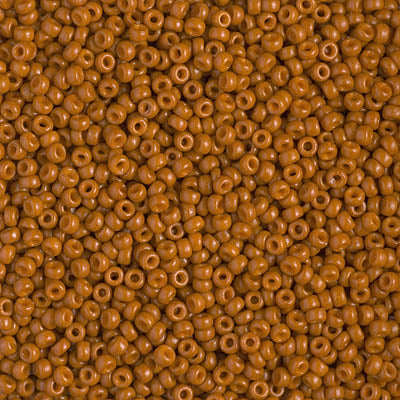 Miyuki 11 Round Seed Bead,11-4458, Duracoat Dyed Opaque Persimmon, 13 grams