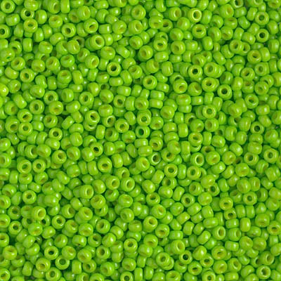 Miyuki 11 Round Seed Bead,11-4471, Duracoat Dyed Opaque Kiwi, 13 grams
