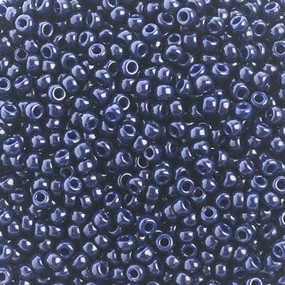 Miyuki 11 Round Seed Bead, 11-4494, Duracoat Dyed Opaque Dark Navy, 13 grams