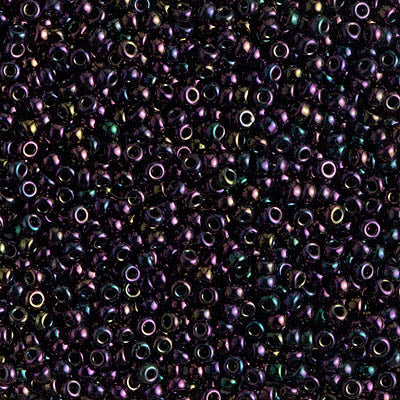 Miyuki 11 Round Seed Bead, 11-454, Metallic Dark Plum Iris, 13 grams