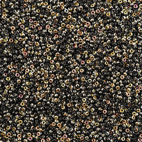 Miyuki 11 Round Seed Bead, 11-4560, Black Marea, 13 grams