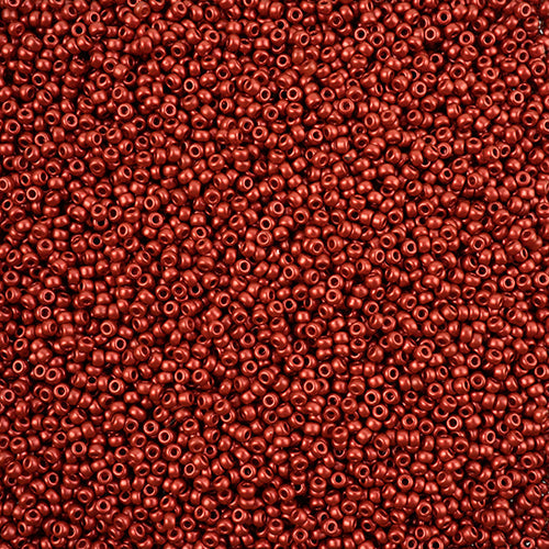 Miyuki 11 Round Seed Bead, 11-4591, Lava Red, 13 grams