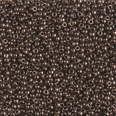 Miyuki 11 Round Seed Bead, 11-461, Metallic Chocolate, 13 grams