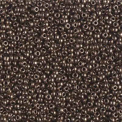 Miyuki 11 Round Seed Bead, 11-461, Metallic Chocolate, 13 grams