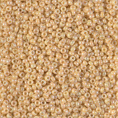 Miyuki 11 Round Seed Bead, 11-488, Opaque Pear AB, 13 grams