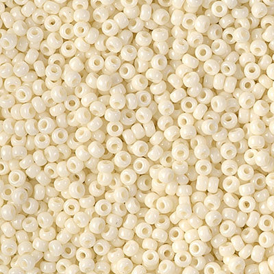 Miyuki 11 Round Seed Bead, 11-491, Ivory Pearl Ceylon Luster, 13 grams