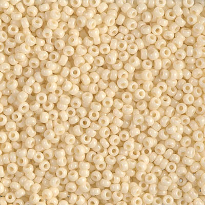 Miyuki 11 Round Seed Bead, 11-492, Opaque Dark Cream, 13 grams