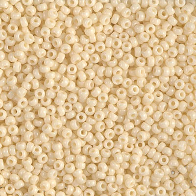 Miyuki 11 Round Seed Bead, 11-492, Opaque Dark Cream, 13 grams