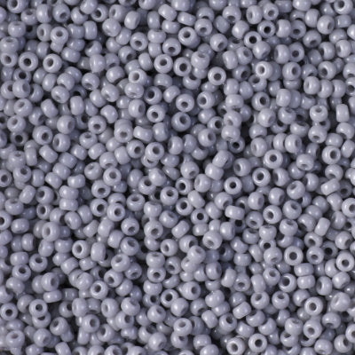Miyuki 11 Round Seed Bead, 11-498, Opaque Cement Grey, 13 grams