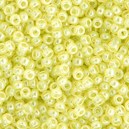 Miyuki 11 Round Seed Bead, 11-514, Light Lemon Ice Ceylon, 13 grams