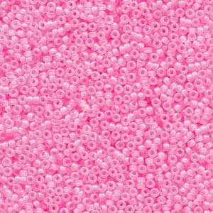 Miyuki 11 Round Seed Bead, 11-518, Baby Pink Ceylon, 13 grams