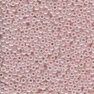 Miyuki 11 Round Seed Bead,11-0519, Pink Pearl Ceylon, 13 grams