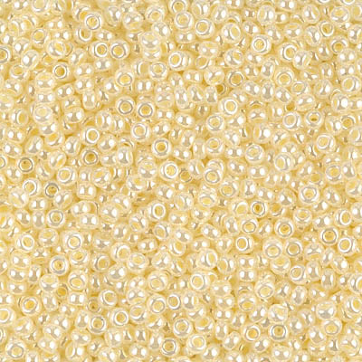 Miyuki 11 Round Seed Bead, 11-527, Butter Cream Ceylon, 13 grams