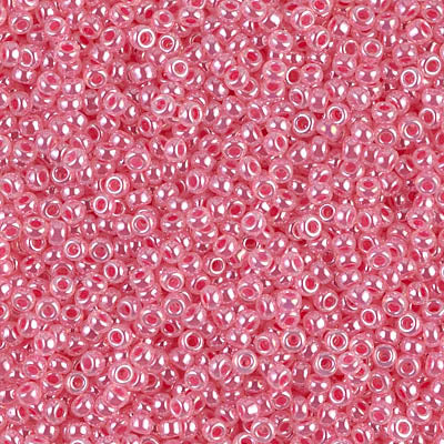 Miyuki 11 Round Seed Bead, 11-535, Carnation Pink Ceylon, 13 grams