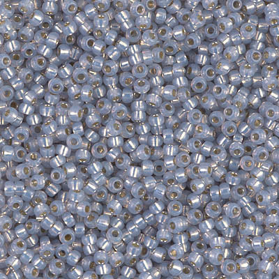 Miyuki 11 Round Seed Bead, 11-576, Dyed Smoky Opal Silver Lined Alabaster, 13 grams