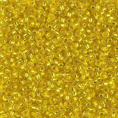 Miyuki 11 Round Seed Bead, 11-6, Silver Lined Yellow, 13 grams