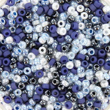 Miyuki 11 Round Seed Bead, Mix - Mix Blue Wonder, 22 grams