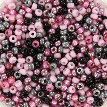 Miyuki 11 Round Seed Bead, Mix - Mix Pink Candy, 22 grams